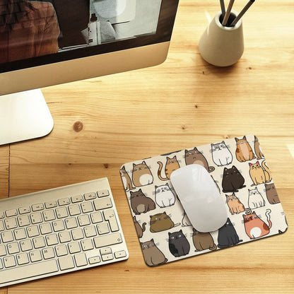 Lots Of Cats - Leather Mouse Pad