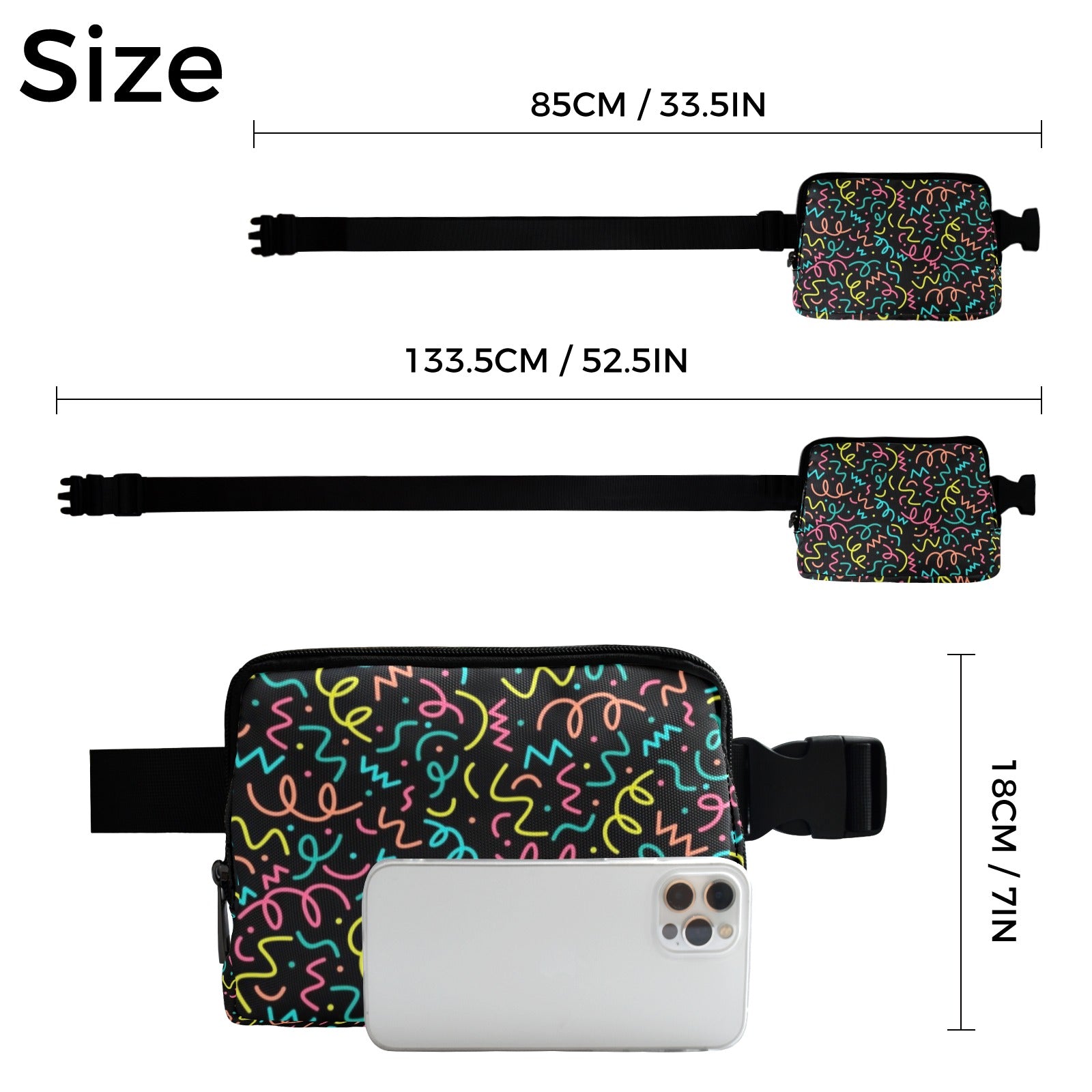 Squiggle Time - Belt Bag Belt Bag Printed Offshore