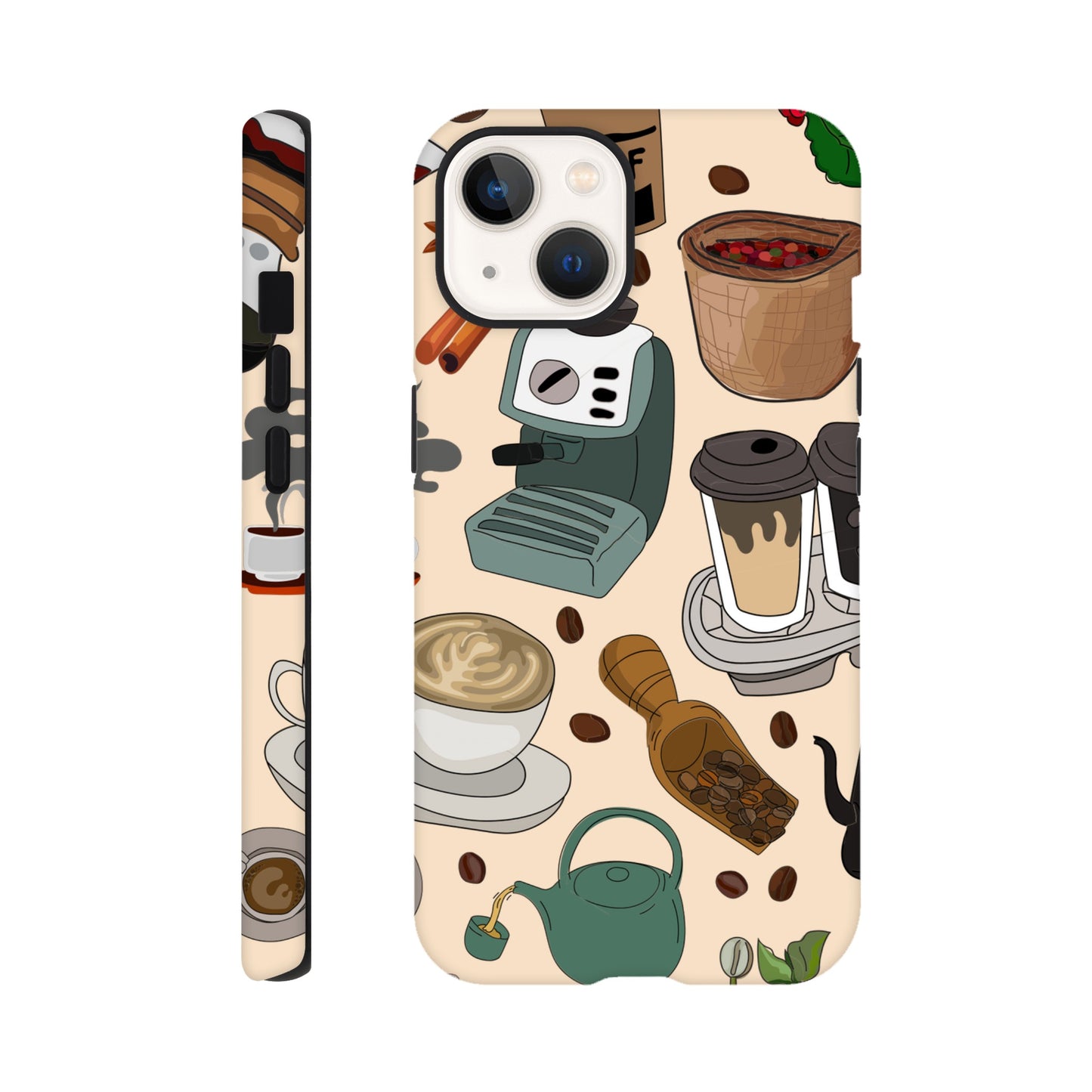 All The Coffee - Phone Tough Case iPhone 13 Phone Case Coffee Globally Fulfilled