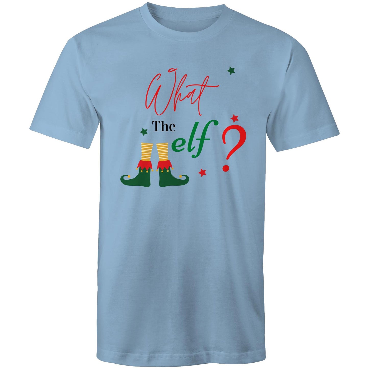 What The Elf? - Mens T-Shirt Carolina Blue Christmas Mens T-shirt Merry Christmas