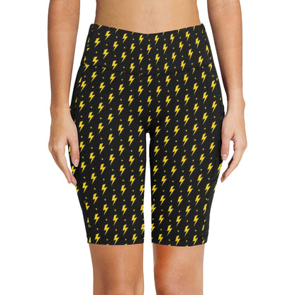 Yellow Lightning - Women's Bike Shorts