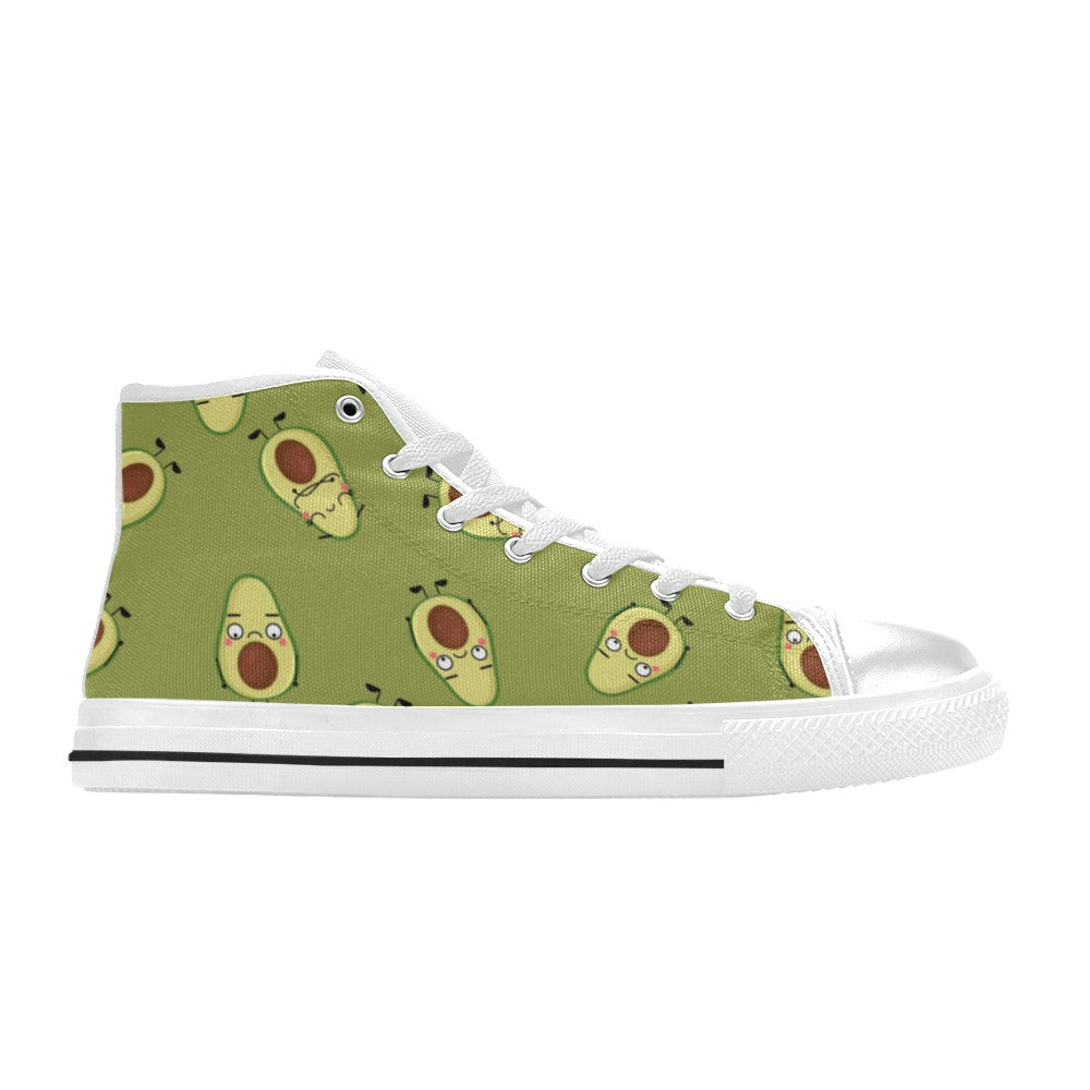 Avocado Characters - Men's High Top Canvas Shoes