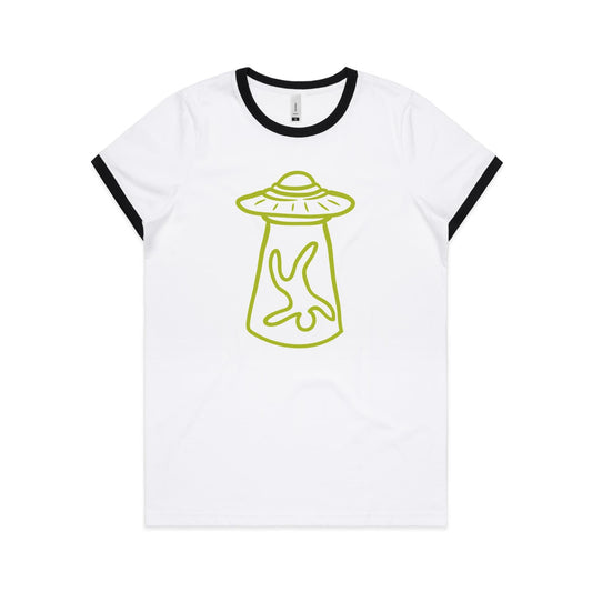 Alien Abduction - AS Colour Women's Ringer Tee