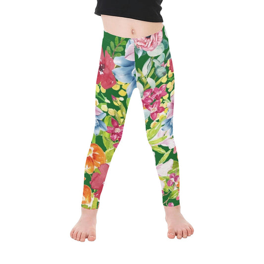 Bright Floral - Kid's Ankle Length Leggings