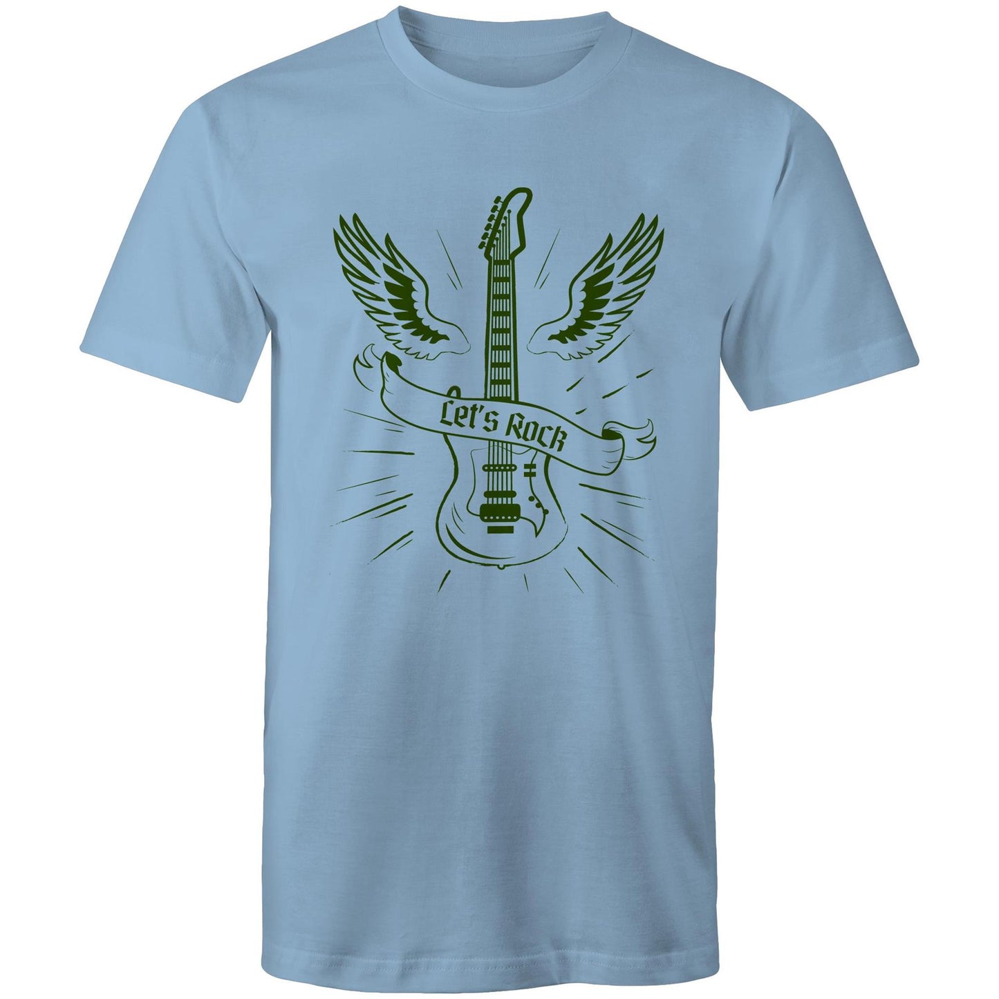 Let's Rock, Guitar - Mens T-Shirt