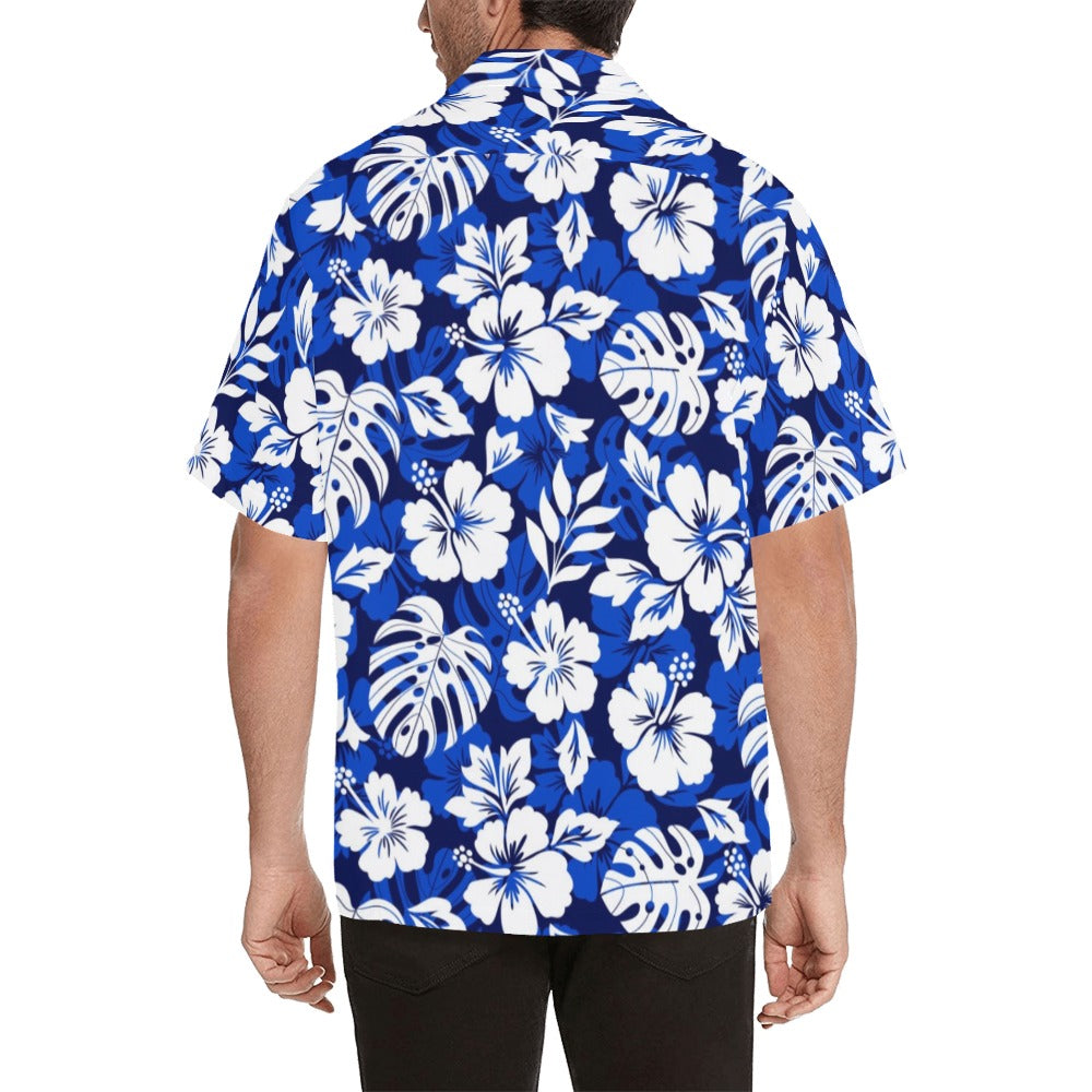 Blue Hawaiian Floral - Hawaiian Shirt