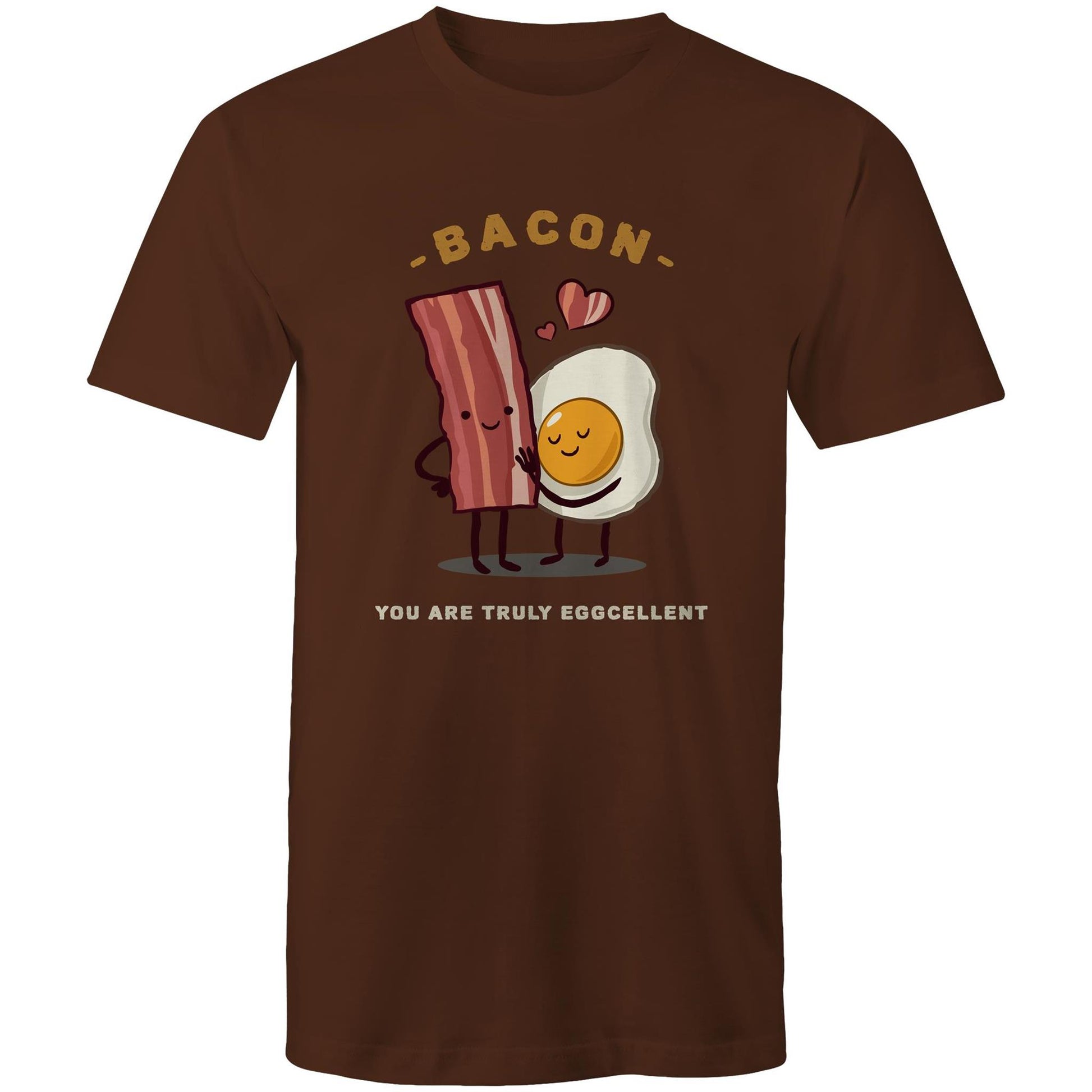 Bacon, You Are Truly Eggcellent - Mens T-Shirt Dark Chocolate Mens T-shirt Food