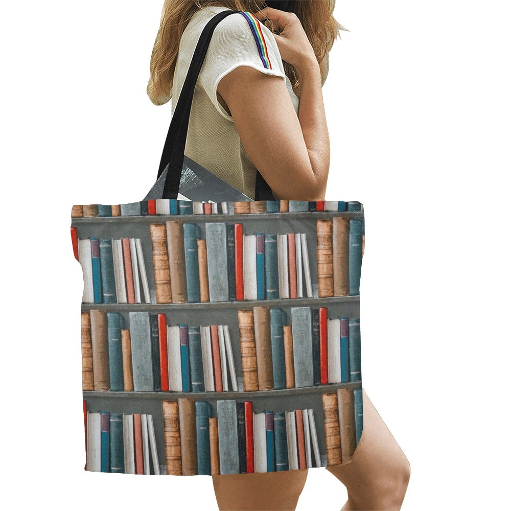 Books - Full Print Canvas Tote Bag Full Print Canvas Tote Bag