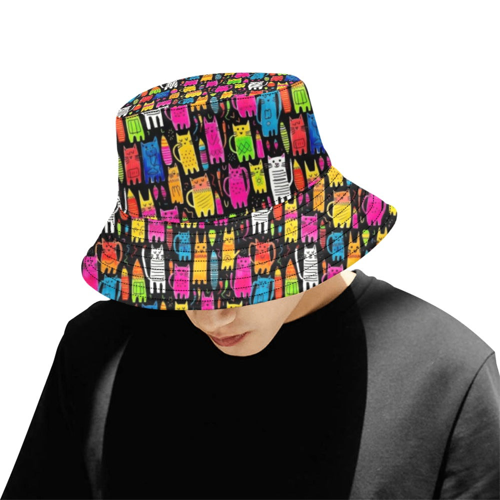 Colourful Cats - Mens Bucket Hat