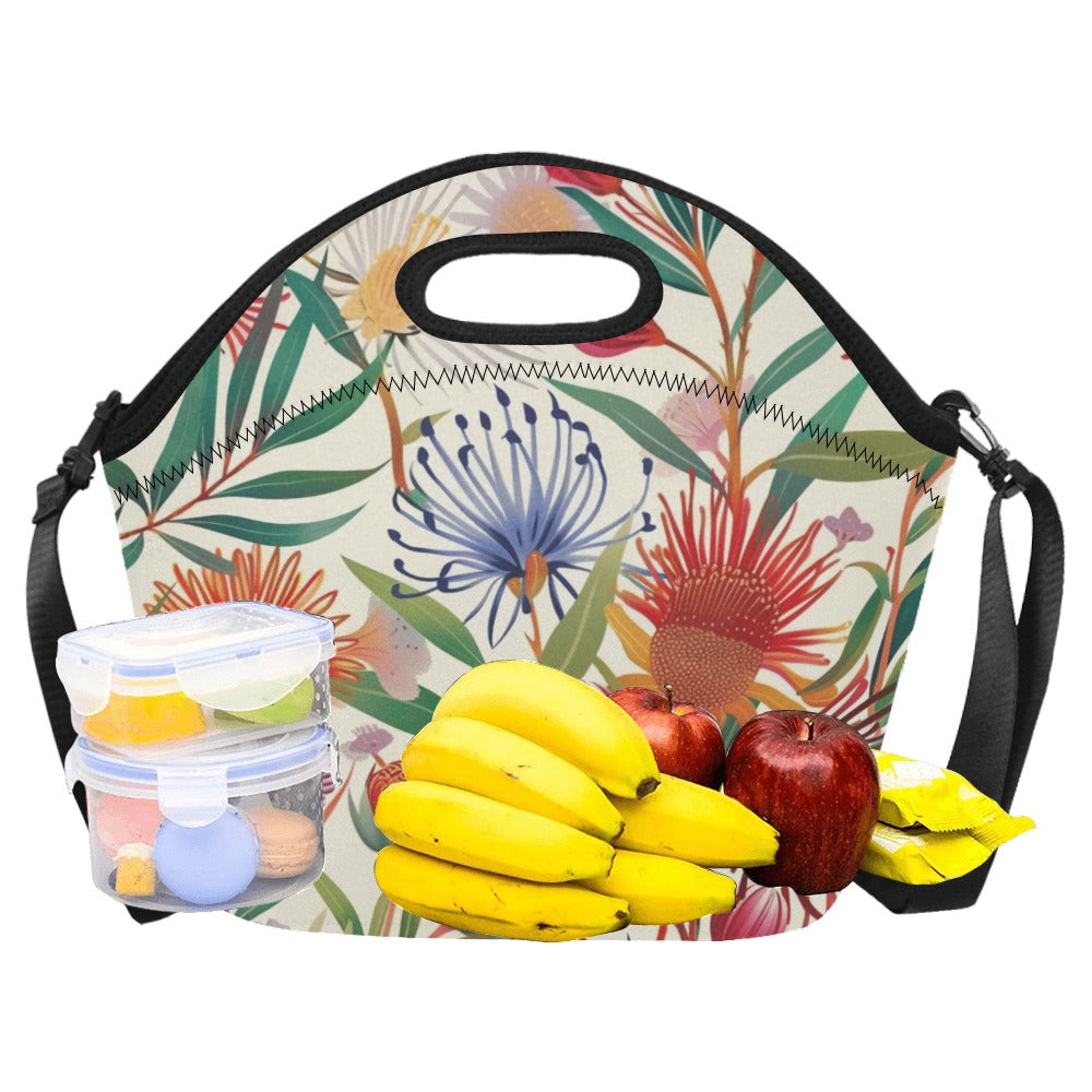 Native Flora - Neoprene Lunch Bag/Large Neoprene Lunch Bag/Large Plants Printed Offshore