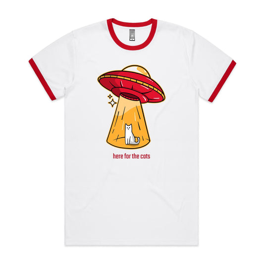 UFO, Here For The Cats - Staple Ringer Tee