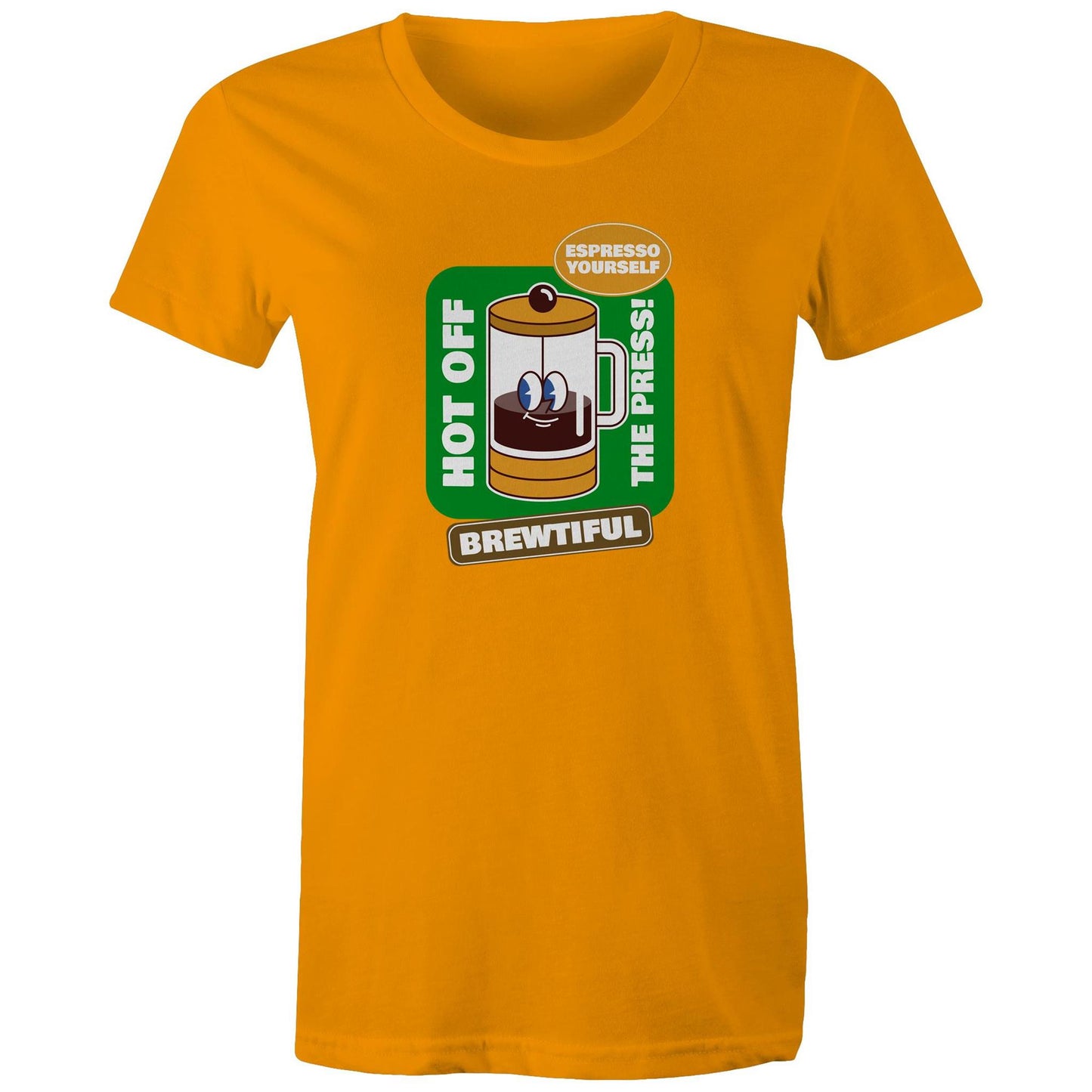 Brewtiful, Coffee Press - Womens T-shirt