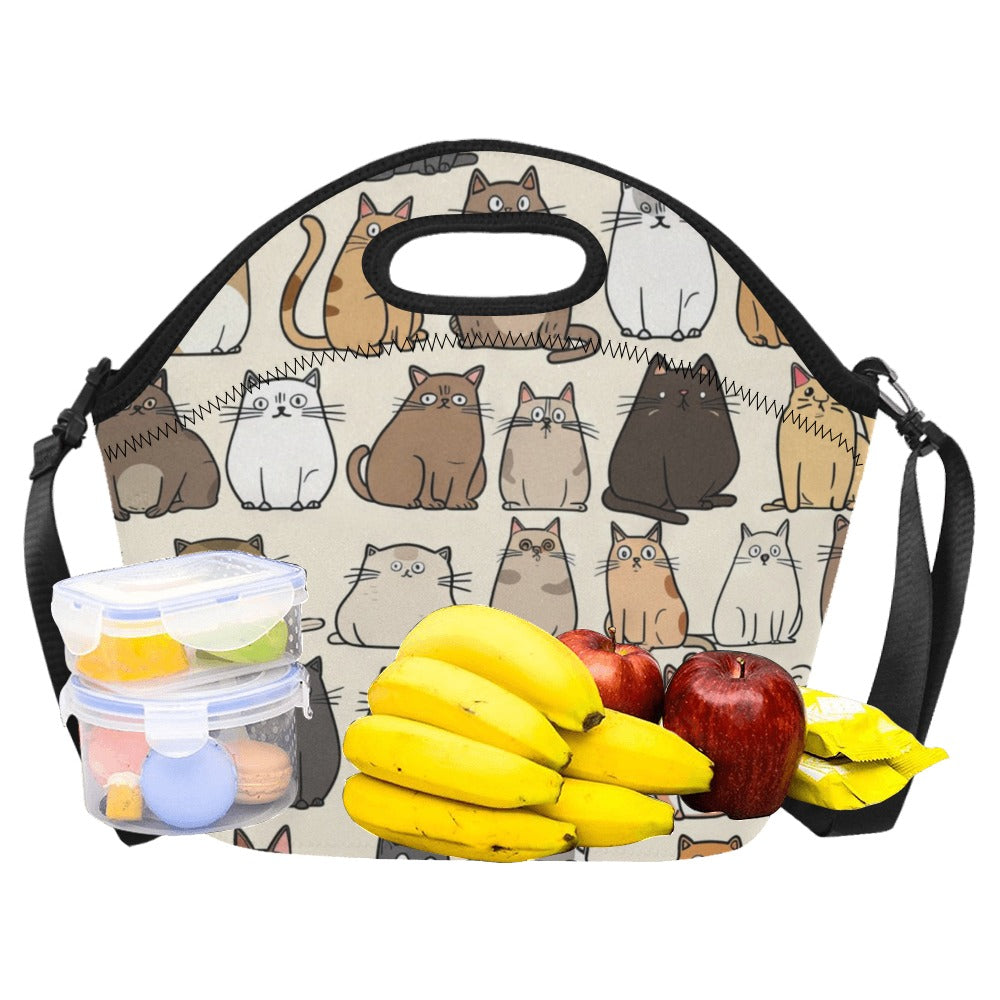 Lots Of Cats - Neoprene Lunch Bag/Large