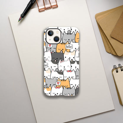 Cat Hello - Phone Tough Case iPhone 13 Phone Case