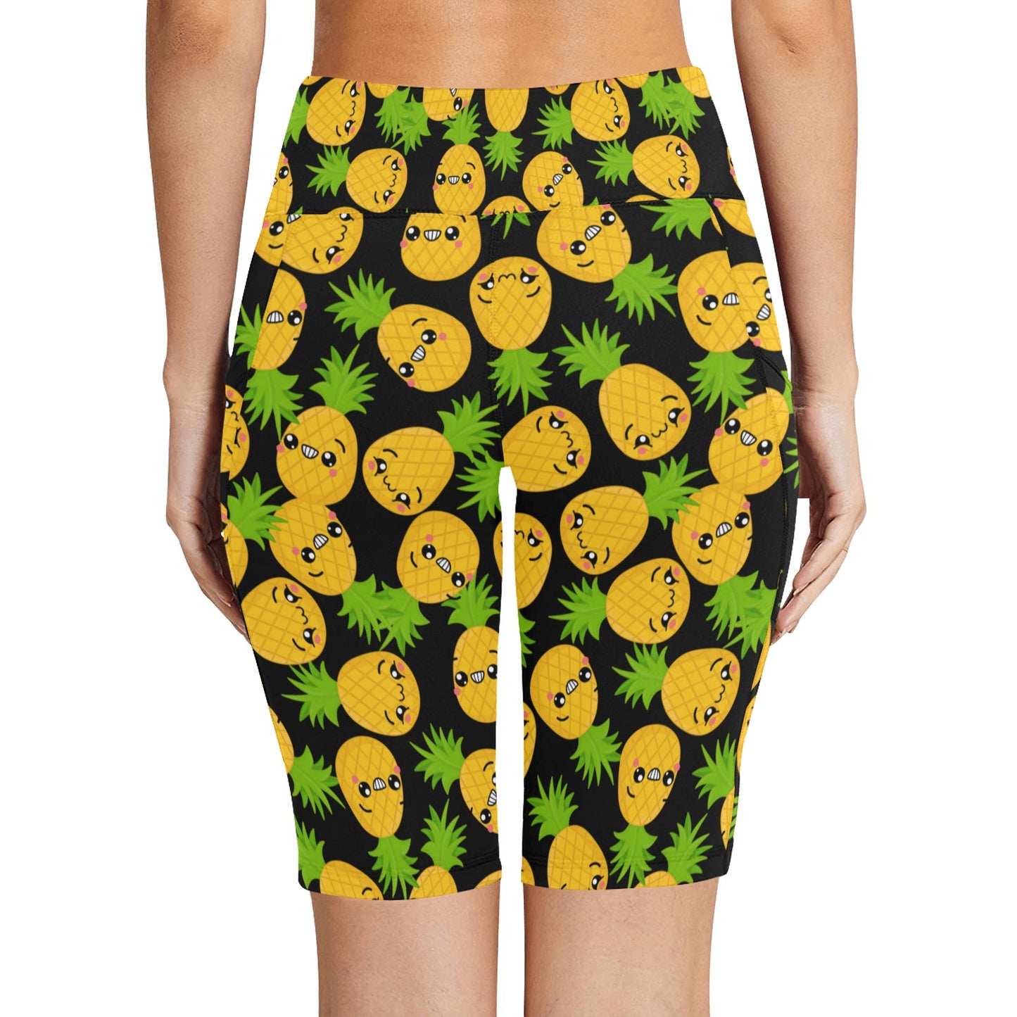 Cool Pineapples - Women's Bike Shorts Womens Bike Shorts