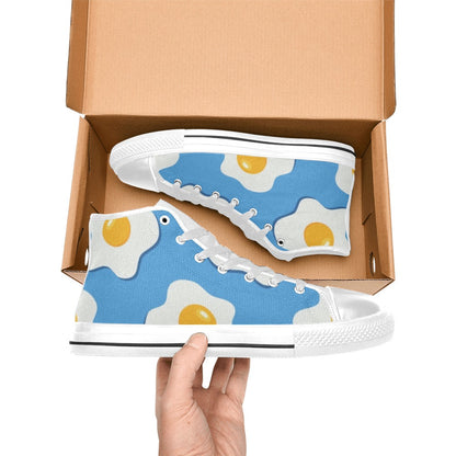 Fried Eggs - Women's High Top Canvas Shoes