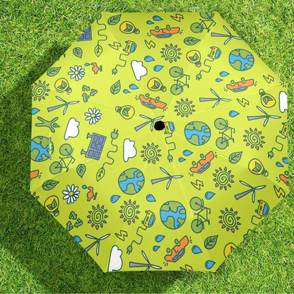 Go Green - Semi-Automatic Foldable Umbrella Semi-Automatic Foldable Umbrella