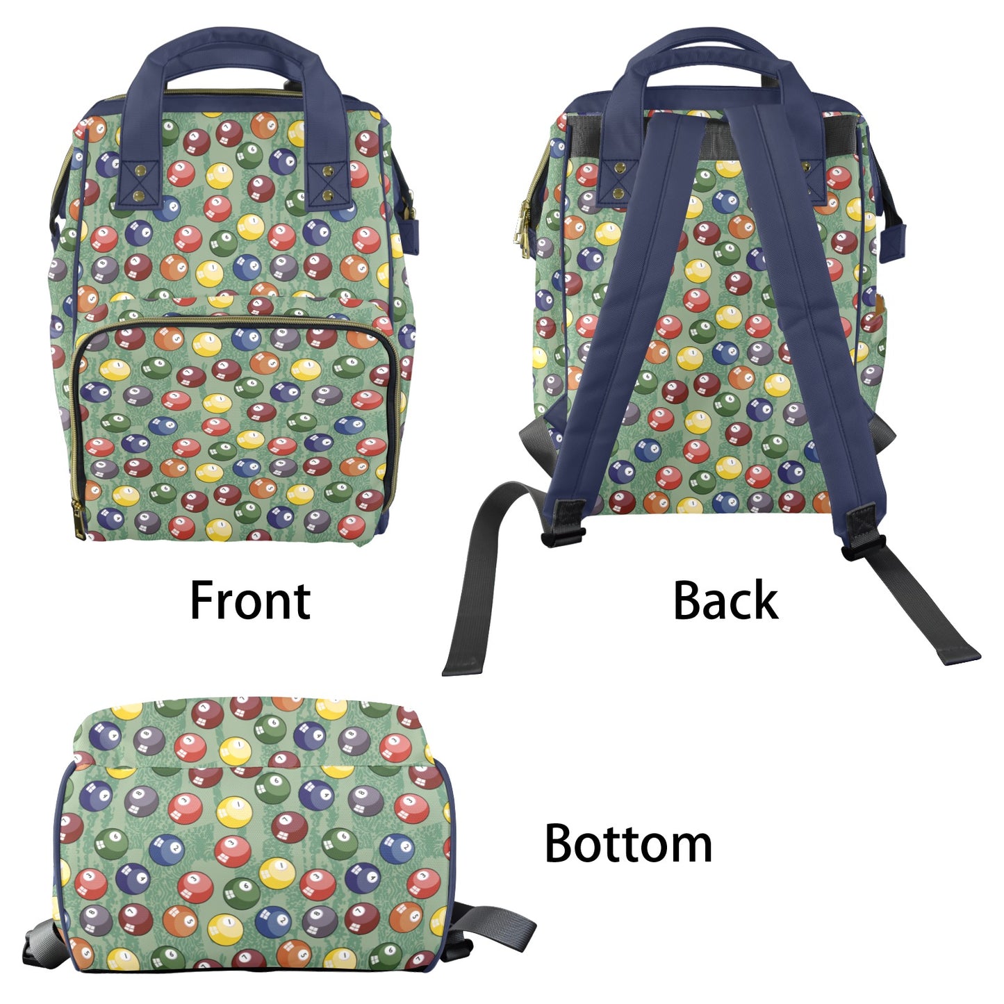 Pool Balls - Multifunction Backpack