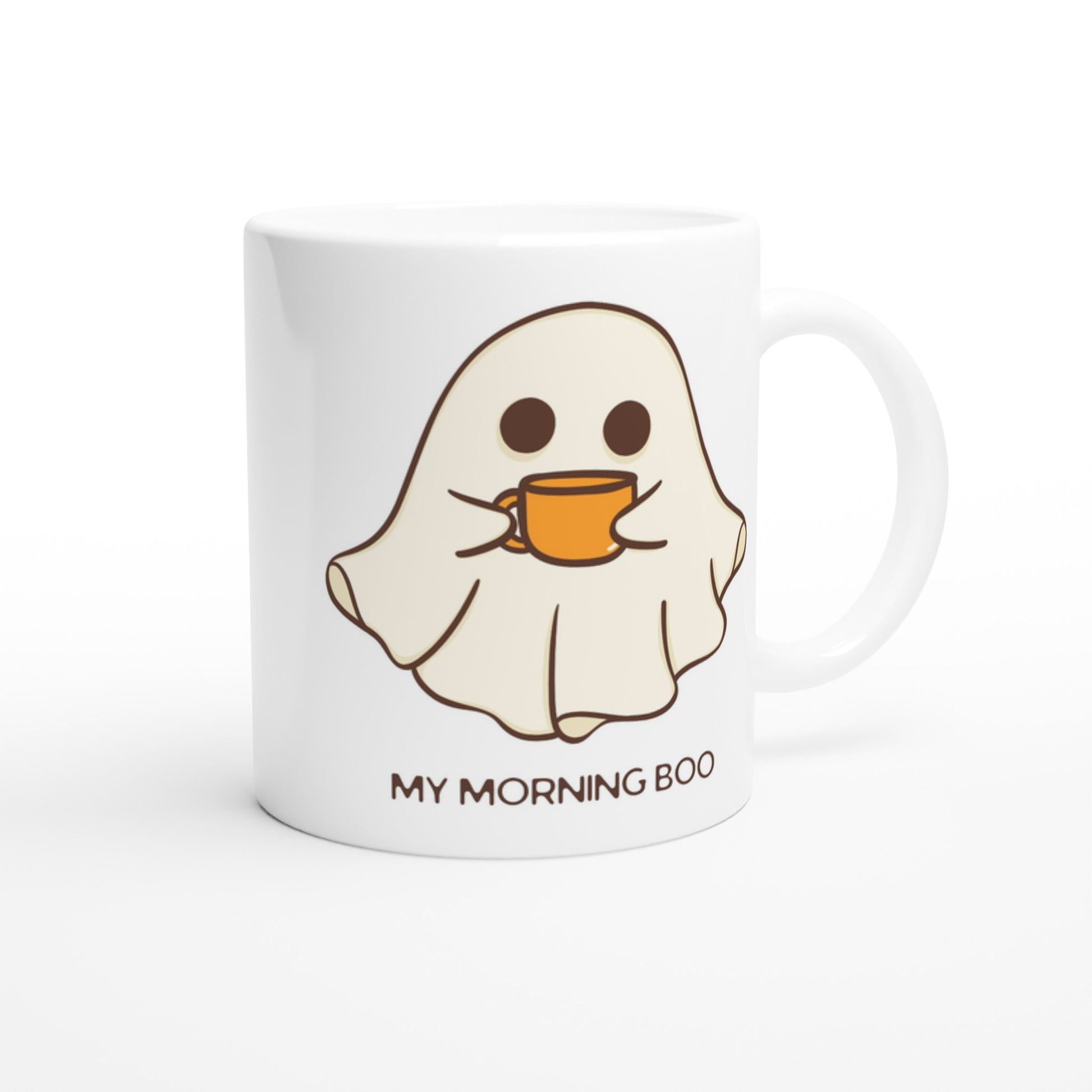 My Morning Boo - White 11oz Ceramic Mug White 11oz Mug Coffee Sci Fi