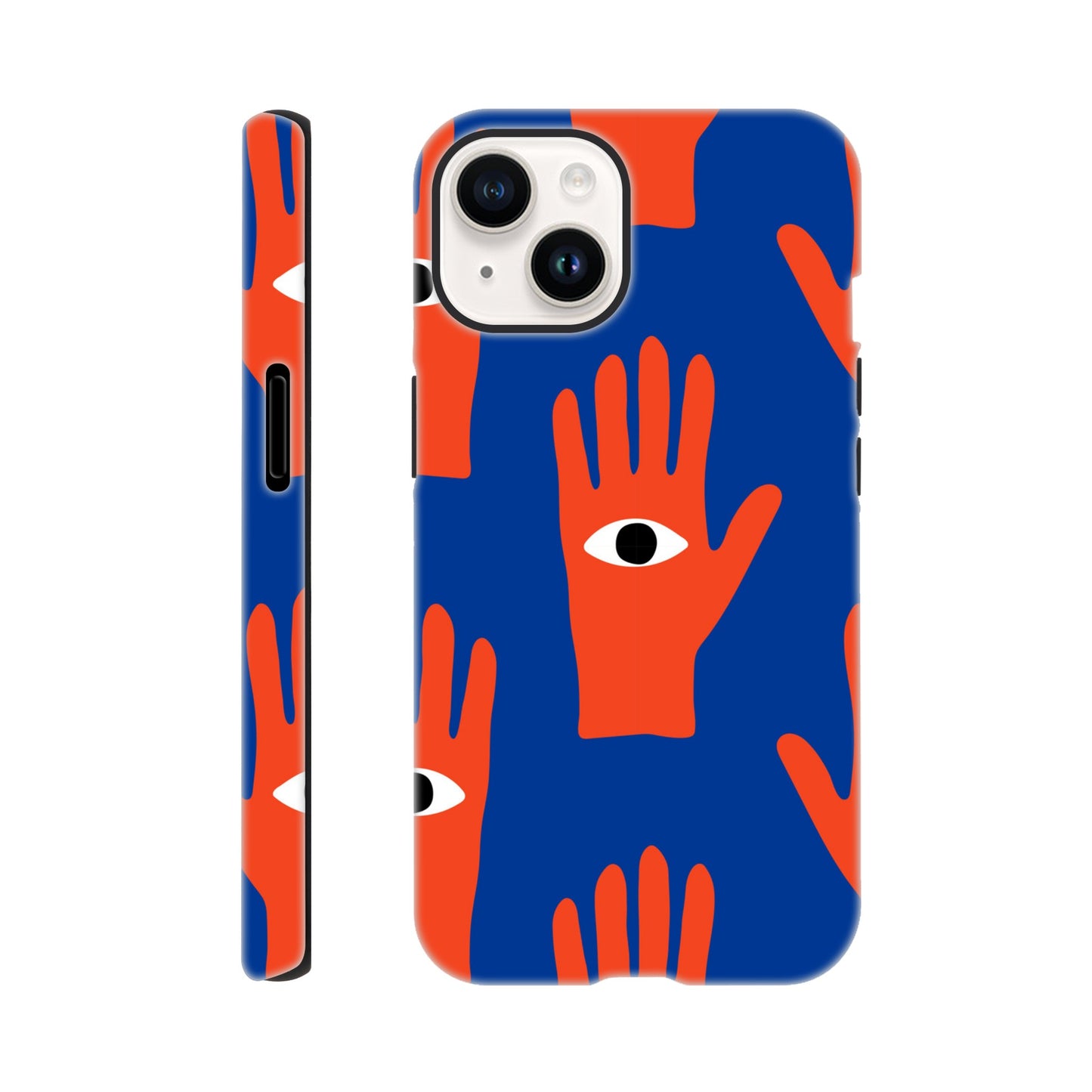 Hand Eyes - Phone Tough Case iPhone 14 Phone Case Globally Fulfilled