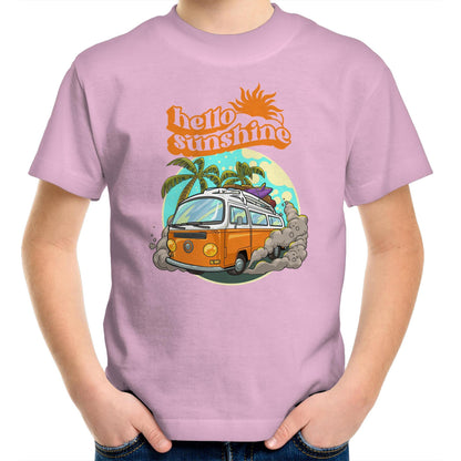 Hello Sunshine, Beach Van - Kids Youth T-Shirt