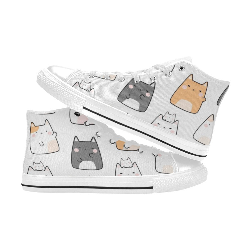 Cats - Women's High Top Canvas Shoes