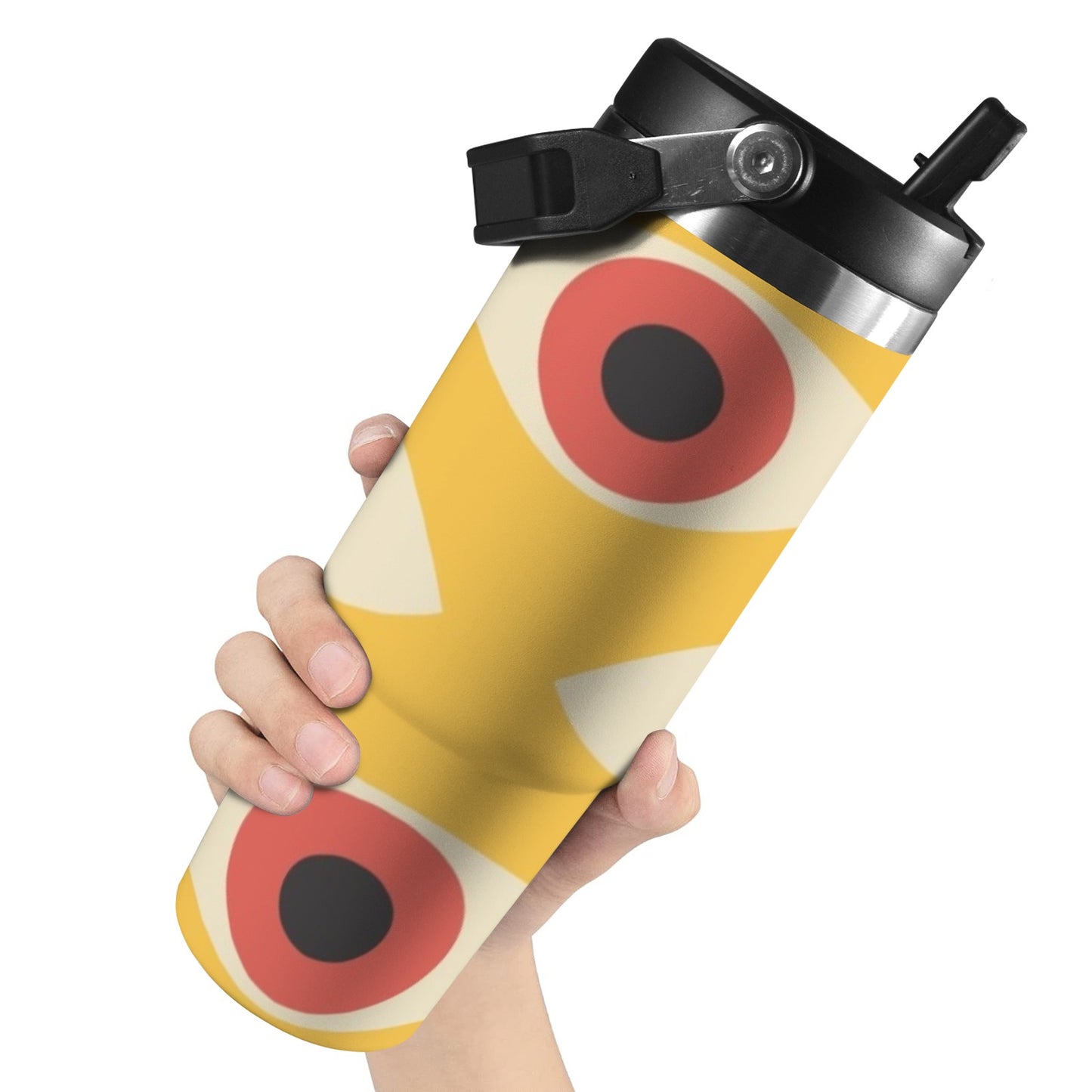 Eyes on Yellow - 30oz Tumbler with Top Handle