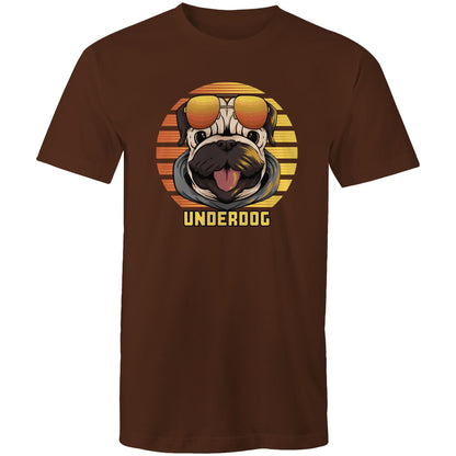 Underdog - Mens T-Shirt Dark Chocolate Mens T-shirt animal Printed In Australia