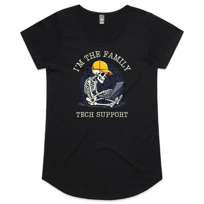 I'm The Family Tech Support - Womens Scoop Neck T-Shirt Black Womens Scoop Neck T-shirt Printed In Australia Tech