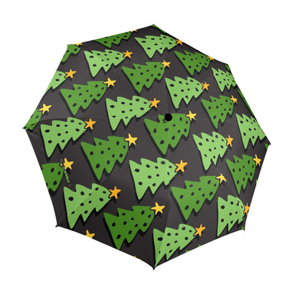 Christmas Trees - Semi-Automatic Foldable Umbrella