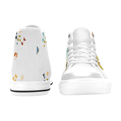 Guitar Music - Women's High Top Canvas Shoes