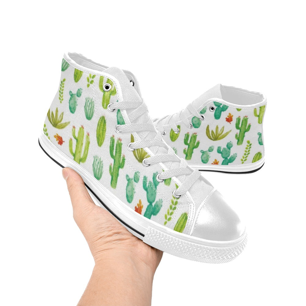 Cactus - Women's High Top Canvas Shoes