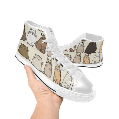 Lots Of Cats - Women's High Top Canvas Shoes