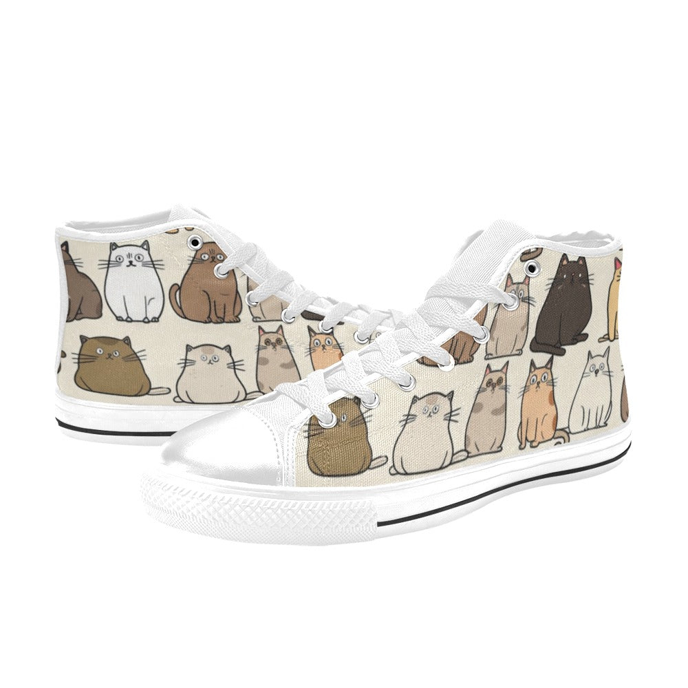 Lots Of Cats - Women's High Top Canvas Shoes