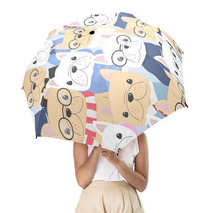 Dog Crowd - Semi-Automatic Foldable Umbrella Semi-Automatic Foldable Umbrella