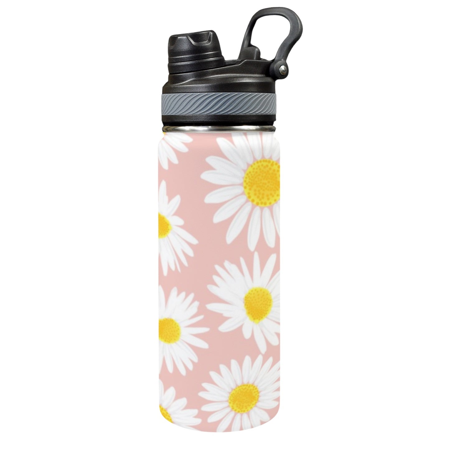 Daisies - Insulated Water Bottle with Dual-Use Lid (18oz) Insulated Water Bottle with Dual-Use Lid (18oz) Printed Offshore