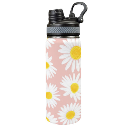 Daisies - Insulated Water Bottle with Dual-Use Lid (18oz) Insulated Water Bottle with Dual-Use Lid (18oz) Printed Offshore