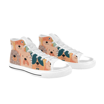 Lots Of Dogs - Kids' High Top Canvas Shoes