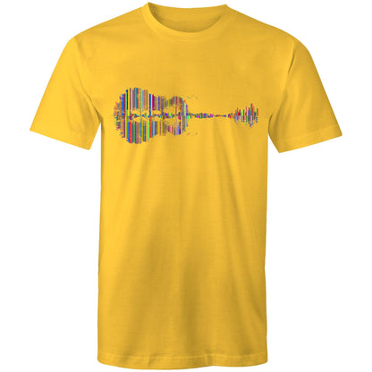 Guitar Reflection In Colour - Mens T-Shirt