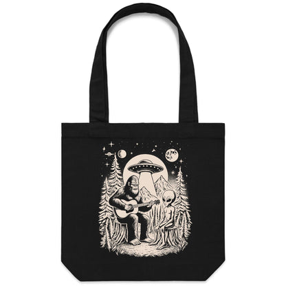 Alien And Big Fit Play Guitar - Canvas Tote Bag