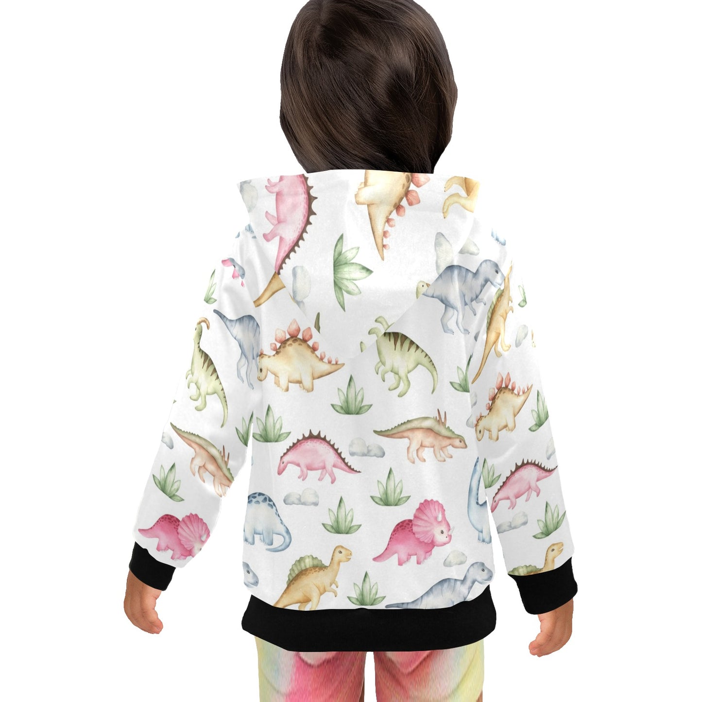 Dinosaur Garden - Junior Girls Zip Up Hoodie