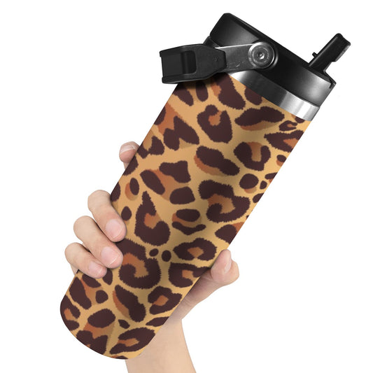 Leopard Print - 30oz Tumbler with Top Handle