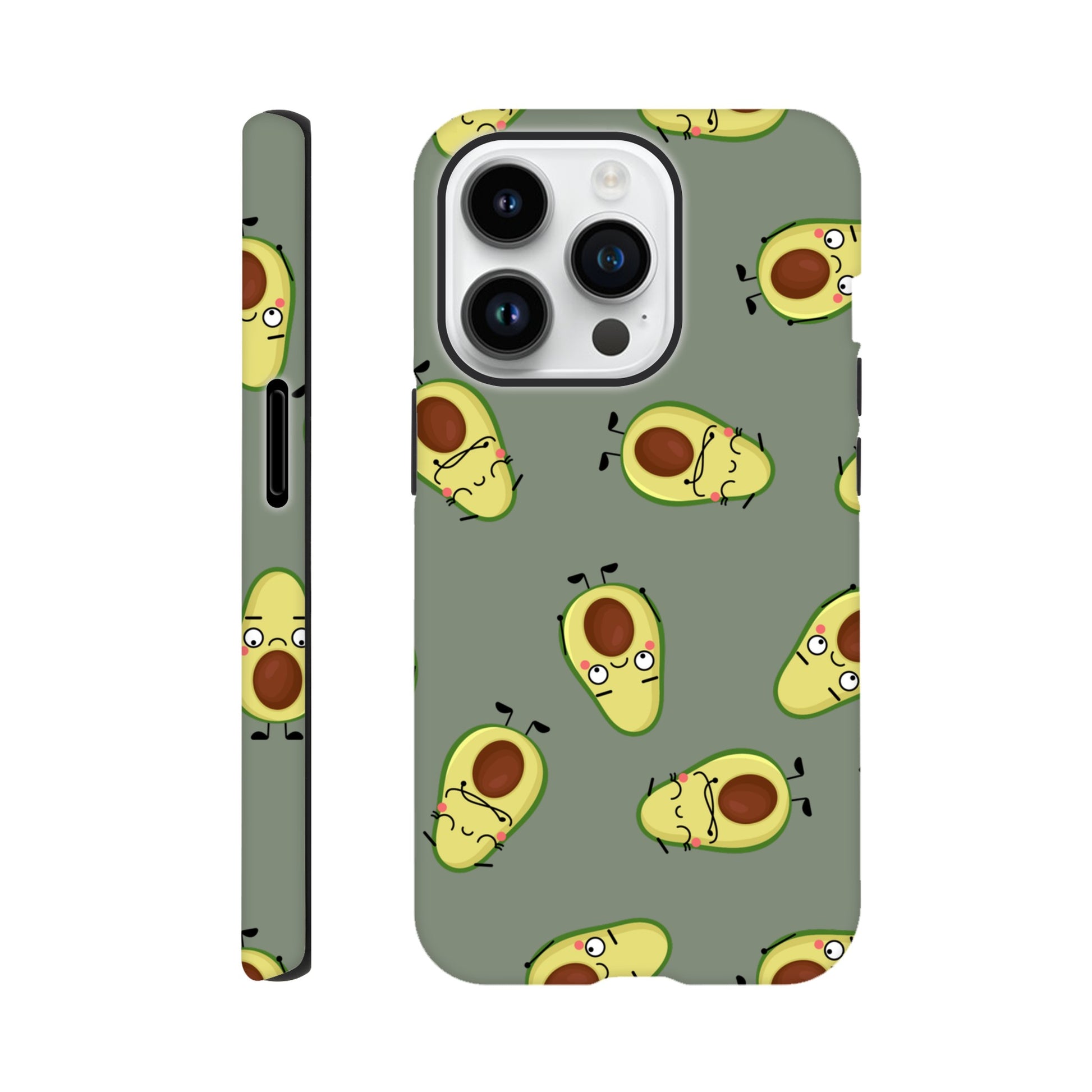 Avocado Characters - Phone Tough Case iPhone 14 Pro Phone Case food Globally Fulfilled