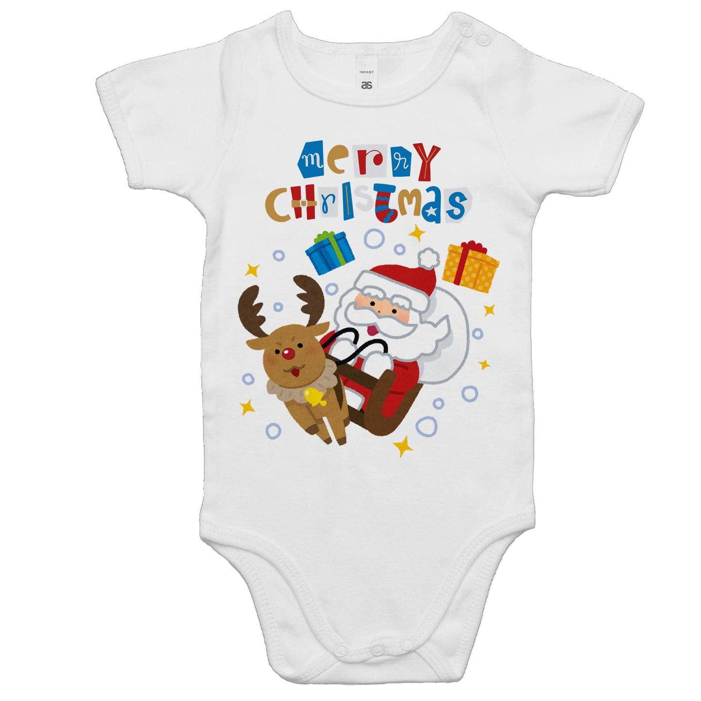 Santa Merry Christmas - Baby Bodysuit