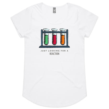 Test Tubes, Just Looking For A Reaction - Womens Scoop Neck T-Shirt