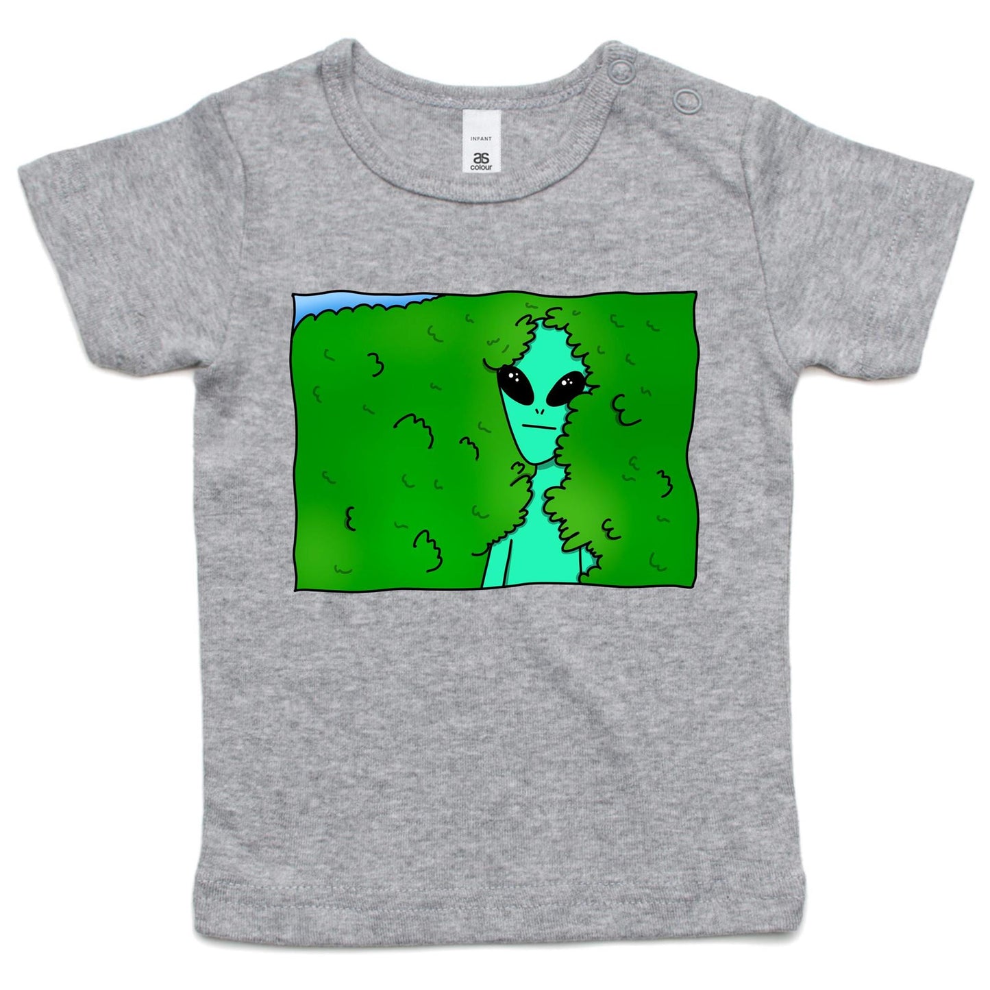 Alien Backing Into Hedge Meme - Baby T-shirt Grey Marle Baby T-shirt Funny Sci Fi