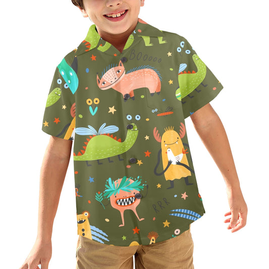 Monsters - Junior Boys Hawaiian Shirt