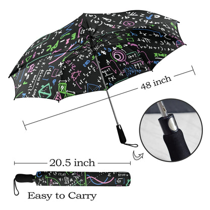 Equations In Green And Pink - Semi-Automatic Foldable Umbrella Semi-Automatic Foldable Umbrella