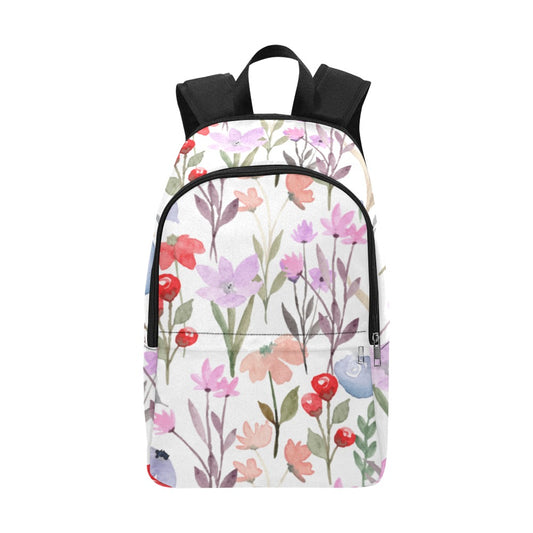 Floral Watercolour - Fabric Backpack for Adult