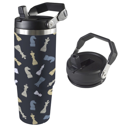 Chess Pattern - 30oz Tumbler with Top Handle